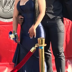 Navy blue prom dress